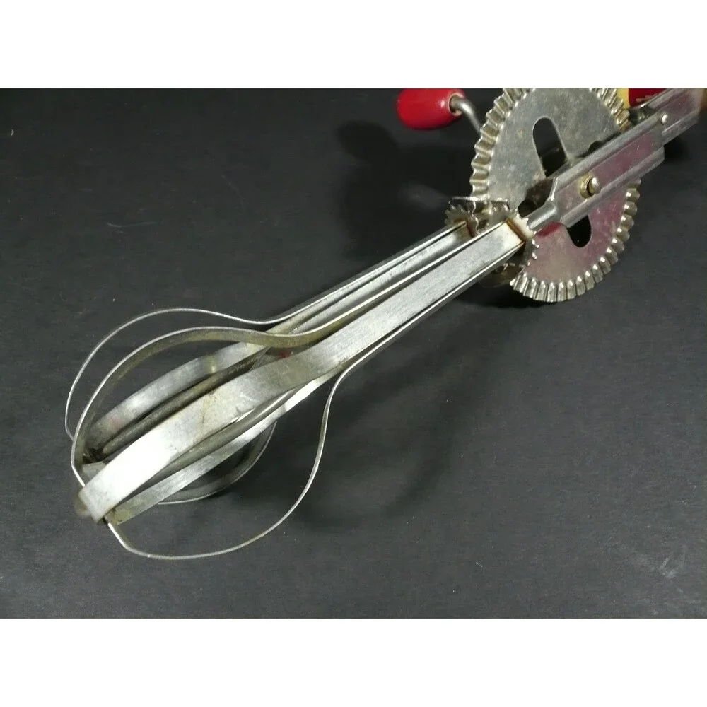 Vintage EKCO A&J High Speed Super Center Drive Egg Beater Hand Mixer USA